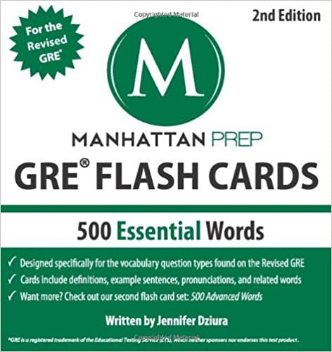 500 Essential Words GRE Vocabulary Flash Cards