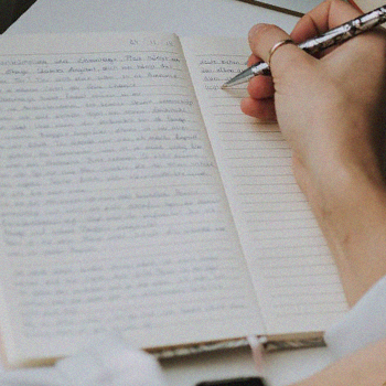 A person practicing for GRE AWA essay