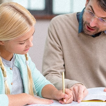 A tutor with a student