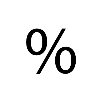 A percentage sign