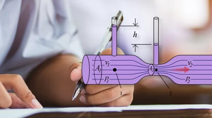 Student answering an examination